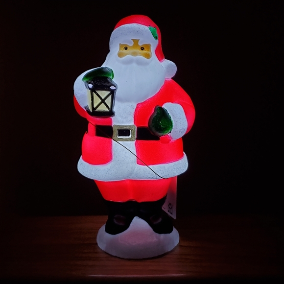 Holiday Time LED Santa Plastic Blow Mold Tabletop 11 inch - Picture 1 of 4
